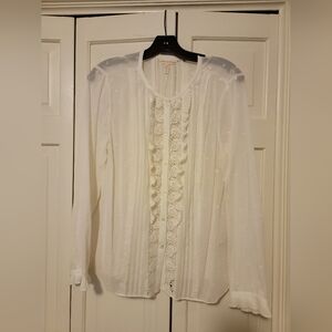 Rebecca Taylor Lace Detail Blouse Size 12, NWT, Off White/cream Color